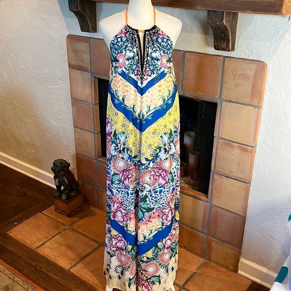 Boston Proper floral maxi dress, S!